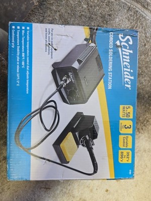 SCHNEIDER Corded Soldering Station 5-50 Watts with Temperature Control 57364