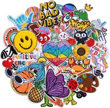 Embroidered Iron on Patches Applique 70Pcs Assorted Styles Iron On/Sew on Patch