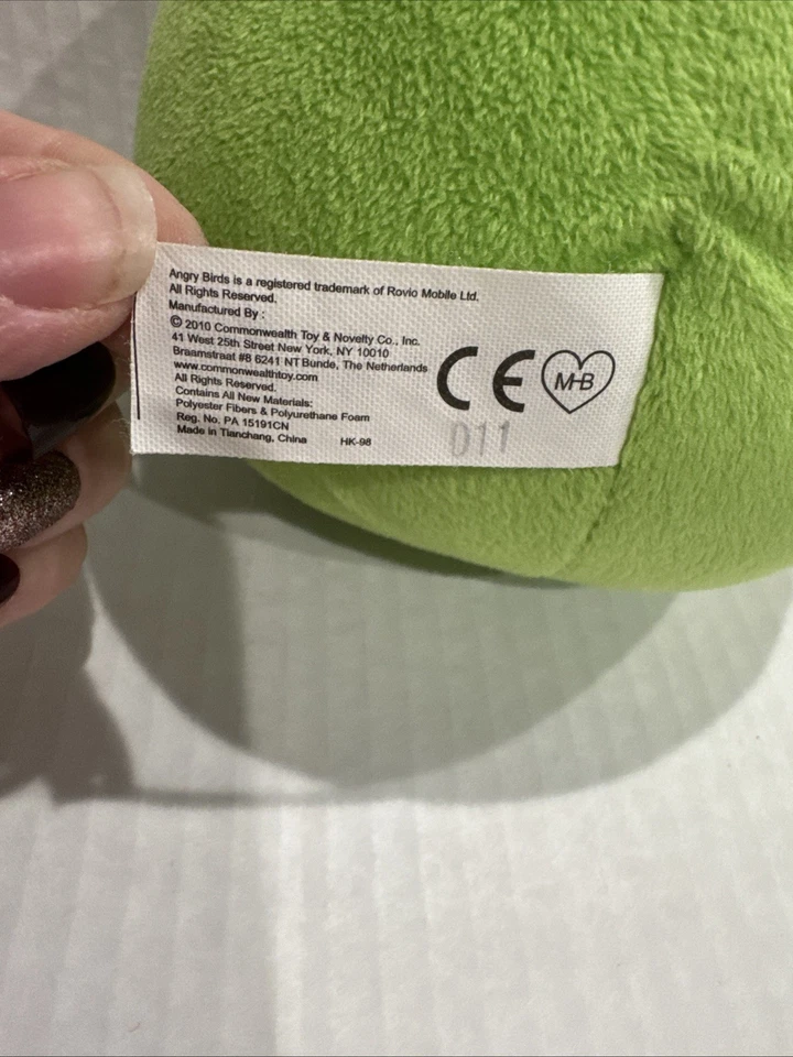 Angry Birds Green Pig King Golden Crown Plush Toy Commonwealth 2010 No Sound 5" - Image 4 of 4