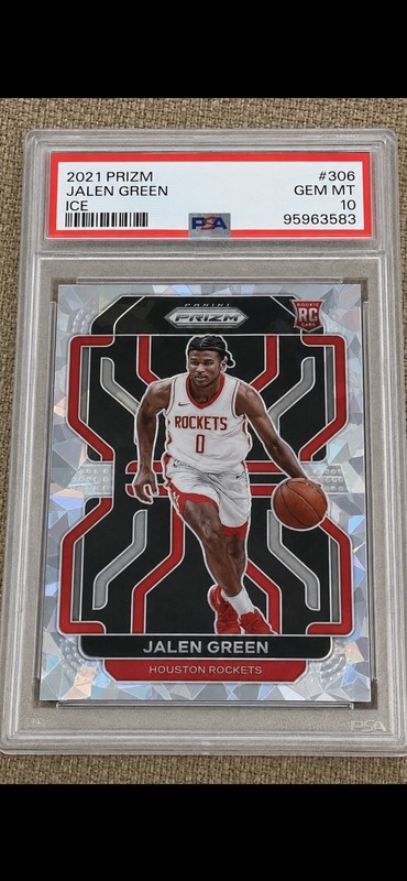 2021-22 Panini Prizm Jalen Green #306 Ice Prizm (RC) PSA 10
