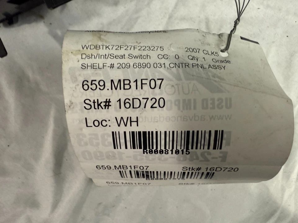 Interruptor de control del tablero central OEM Mercedes W209 CLK320 CLK550 1998-2009 Foto 4 de 4