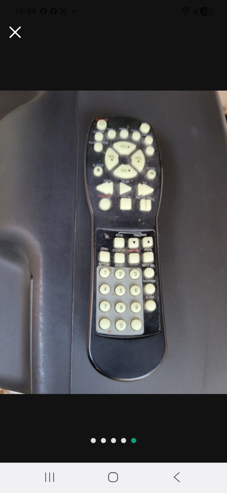 Zenith TVBR1942Z CRT TV VHS Combo With Remote Works Great 