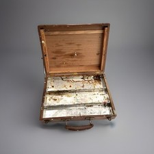 ANCIENNE MALLETTE BOITE COFFRET VALISE PEINTRE PEINTURE BOURGEOIS AINE