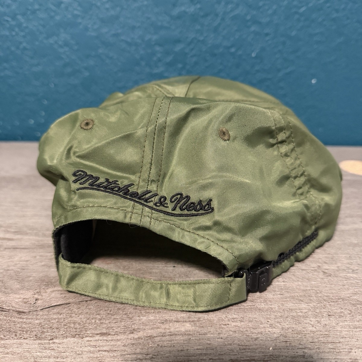 Mitchell & Ness NBA Miami Heat Nylon Ripstop Green Hat SnapBack