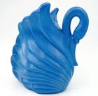Royal Haeger Pottery Art Deco Blue Swan Planter Vase Figurine ~ Vintage