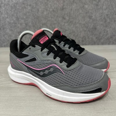 Saucony Cohesion 16 Sz 8 Running Shoes Charcoal Petal Gray Pink 10781-15