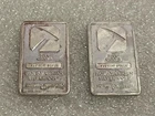 5 Gram .999 Fine Silver Pan American Bars Discontinued-Toning&Spots- Lot Of 2