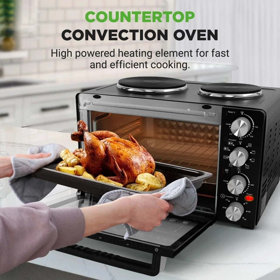 NutriChef Multi-Function Convection Oven - Counter Top Rotisserie Toaster Oven - Image 3 of 4