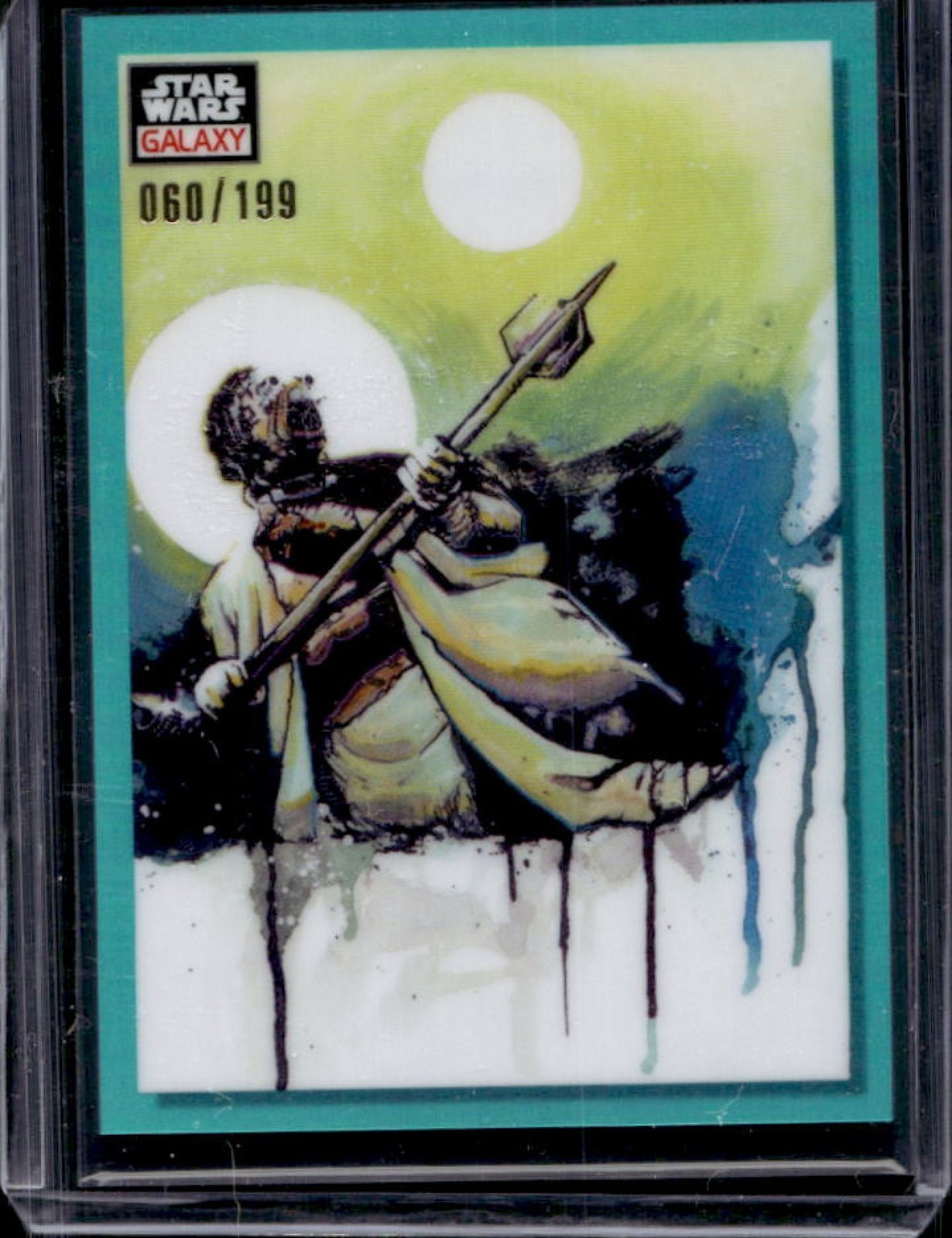 2023 Topps Chrome Star Wars Galaxy Tusken Under Twin Suns Aqua Refractor #60/199