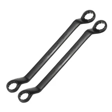 2pcs 45 Degree Offset Box End Wrench 19 x 22mm Metric 12 Point Double End Black