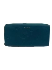 Paul Smith Round Zip Long Wallet Leather Green USED E0530-6