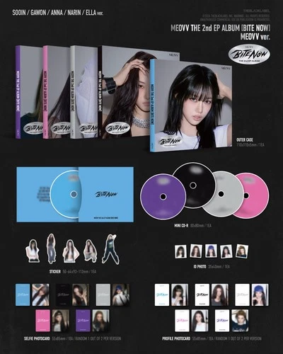 K-POP MEOVV 2nd EP Album [BITE NOW] MEOVV Ver. Mini CD+2ea Photocard+Sticker+etc - Picture 2 of 10