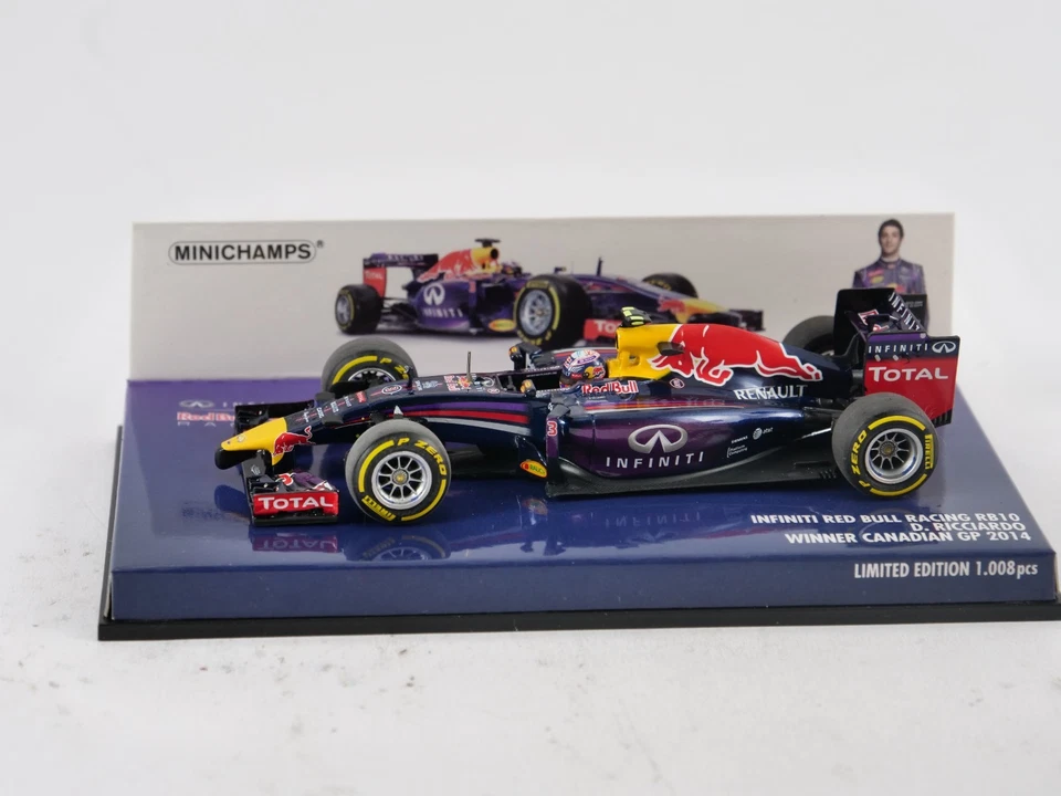 MINICHAMPS 1/43 INFINITI RED BULL RACING TO RB10 RICCIARDO VINCITORE GP CANADESE - Immagine 2 di 4