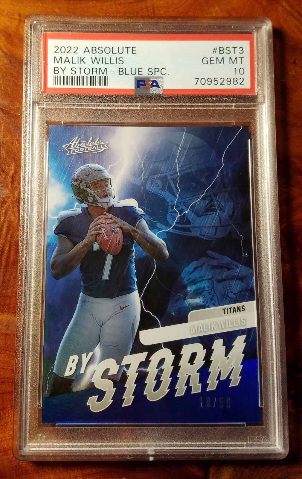 Malik Willis Panini Absolute By Storm #BST3 Blue Spectrum