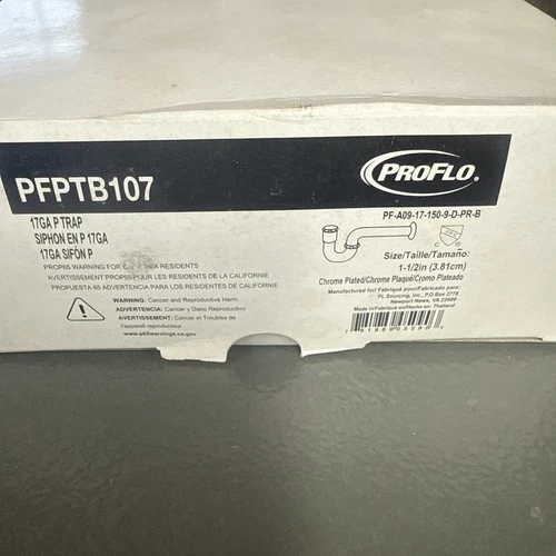 ProFlo 17 GAP Trap, Brass 1-1/2" Genuine ProFlo PFPTB107 - Picture 1 of 2