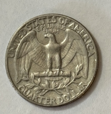 1965 Washington Quarter No Mint Mark, Rim Letter Error And Filled