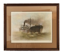 China Tanker Litograph By John Kelly