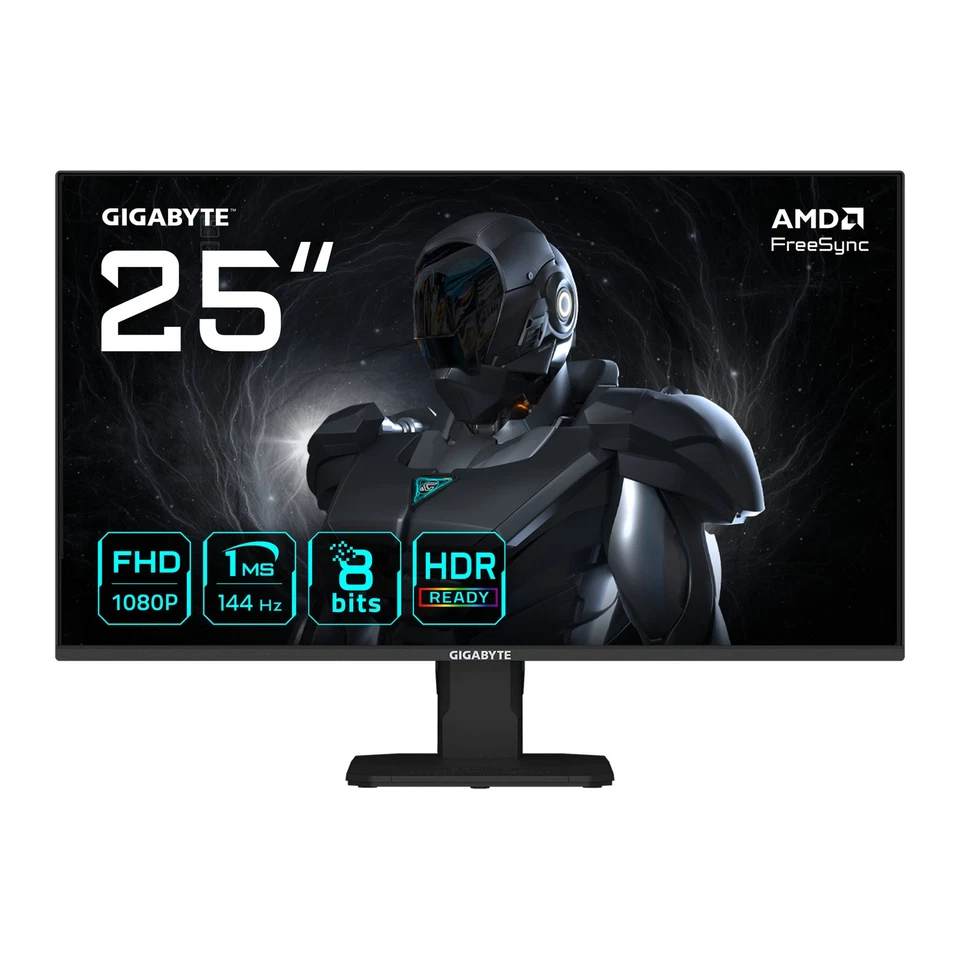 Gigabyte GS25F14 Écran PC Gaming 25" FHD 144Hz 1ms 300 cd/m², Di - Photo 1/4