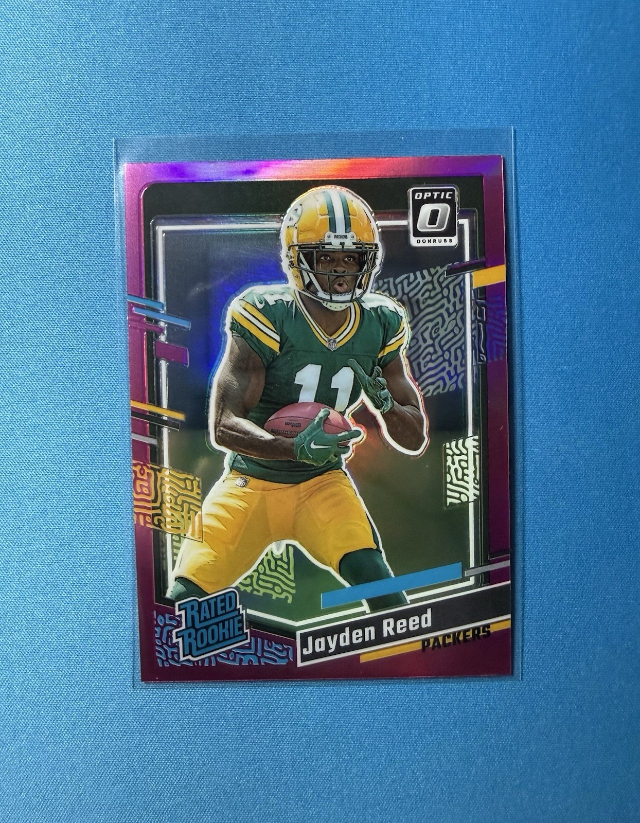 2023 Panini Donruss Jayden Reed Rated Rookie Pink Prizm Optic Preview Packers