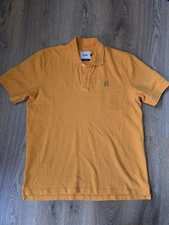 Drakes London Marigold Monogram Pique Polo Tennis Shirt 40 