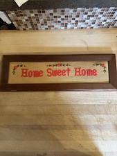 VTG   Home Sweet Home   Wall Hanging 1970s