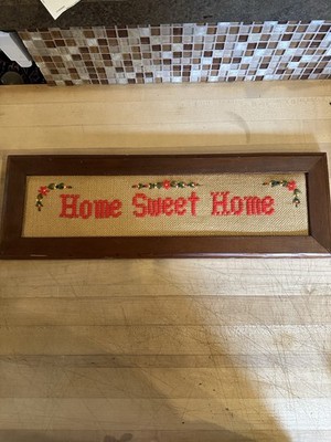 VTG   Home Sweet Home   Wall Hanging 1970s