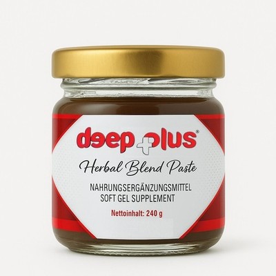Deep Plus Maca Ginseng Honig Gel 240 gr Extra Stark für Männer 100% Natürlich