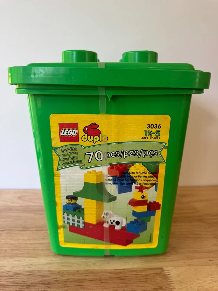 Vintage 1999 Lego Duplo Set 3036 Building Blocks Green Storage Case BRAND NEW - Image 3 of 4