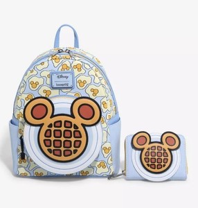 RARE Disney Loungefly Mickey Waffle Backpack And Ears SET Bundle Collectible NWT PHOTOS: New Mickey Waffle Loungefly Backpack Looks Good  main image 4