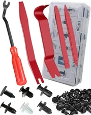 105 Pcs Auto Trim Removal Tool Kit, Plastic Pry Bar Set with Plastic Rivets for