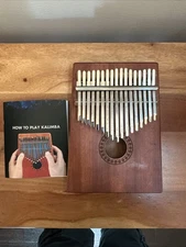 17 Keys Kalimba Thumb Piano Mahogany Wood African Musical Instrument 7”