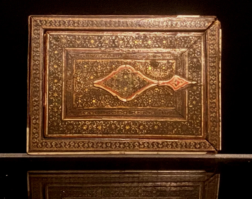 Старинный ближневосточный исламский персидский зеркальный футляр «КАДЖАР хатам» начала 1900 г. - Изображение 4 из 4