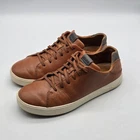 OluKai Panepo‘o Italian Leather Brown Casual Dress Sneakers Men’s Size 8.5