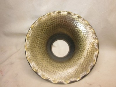 unique vintage lamp part salvaged lighting conical hammered metal ?