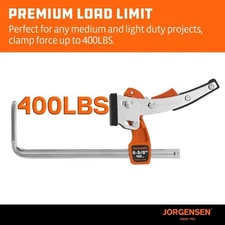 Jorgensen 6-5/8" Ratcheting Table Clamp Guide Rail Clamps for MFT Table 400lbs