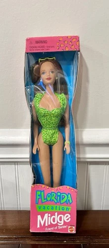 Mattel 1998 Florida Vacation Midge Barbie Doll Vintage #20538 New In Damaged Box
