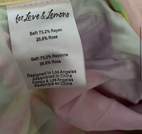 SET For Love & Lemons X Revolve Monique Minirock rosa Blumen Festival Rave M - Bild 9 von 14