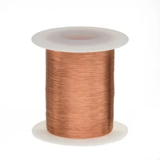 39 AWG Gauge Enameled Copper Magnet Wire 4 oz 6515' Length 0.0038" 155C Natural