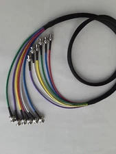 10 FT 6 Channel Snake Belden 1855A HD-SDI Mini RG59 Video Cable 6 GHZ BNC Male
