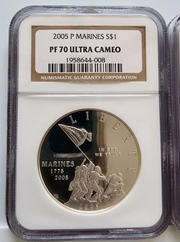 2005-P PF70 Commemorative $1 Marine Corps - Picture 3 of 4