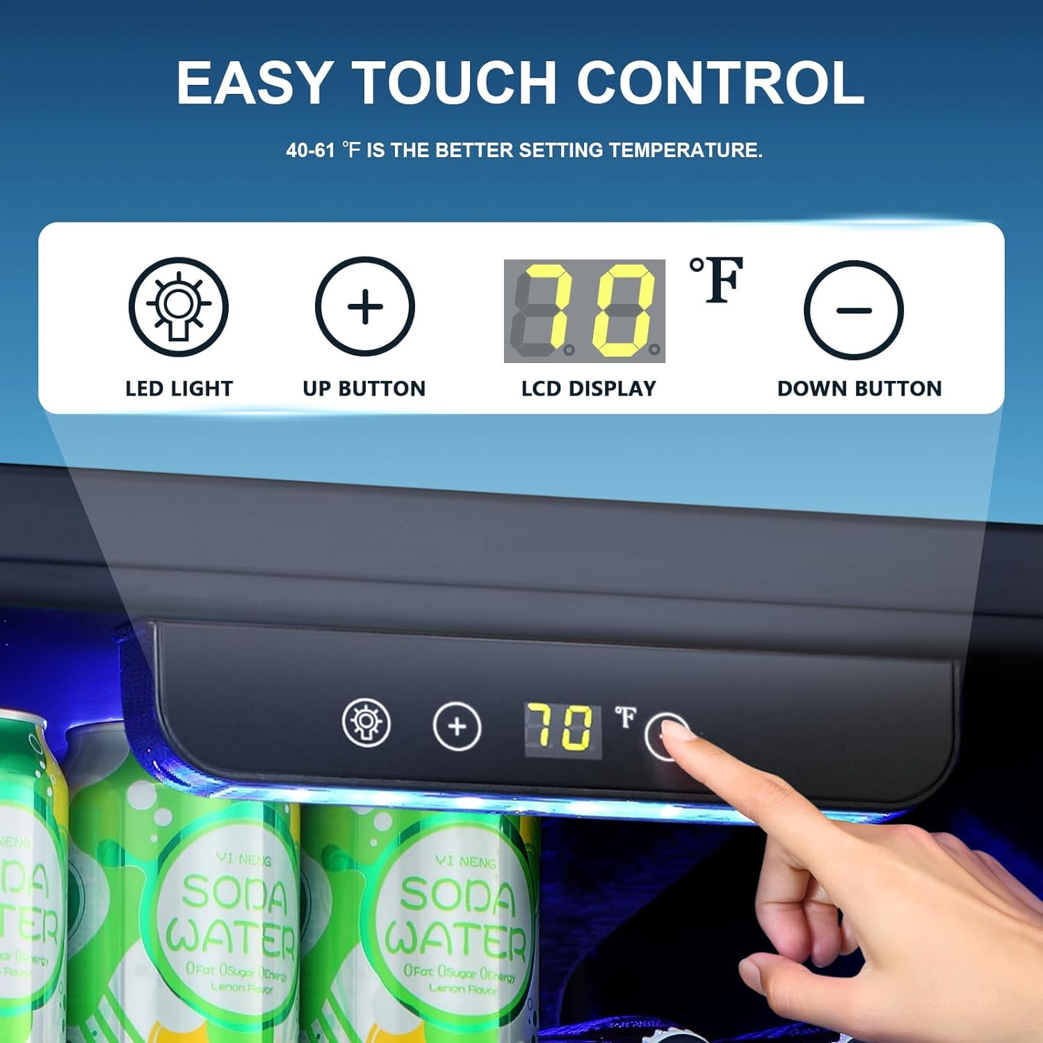 Beverage Refrigerator -120 Can Mini Fridge for Soda Beer or Wine,Small Drink Dis