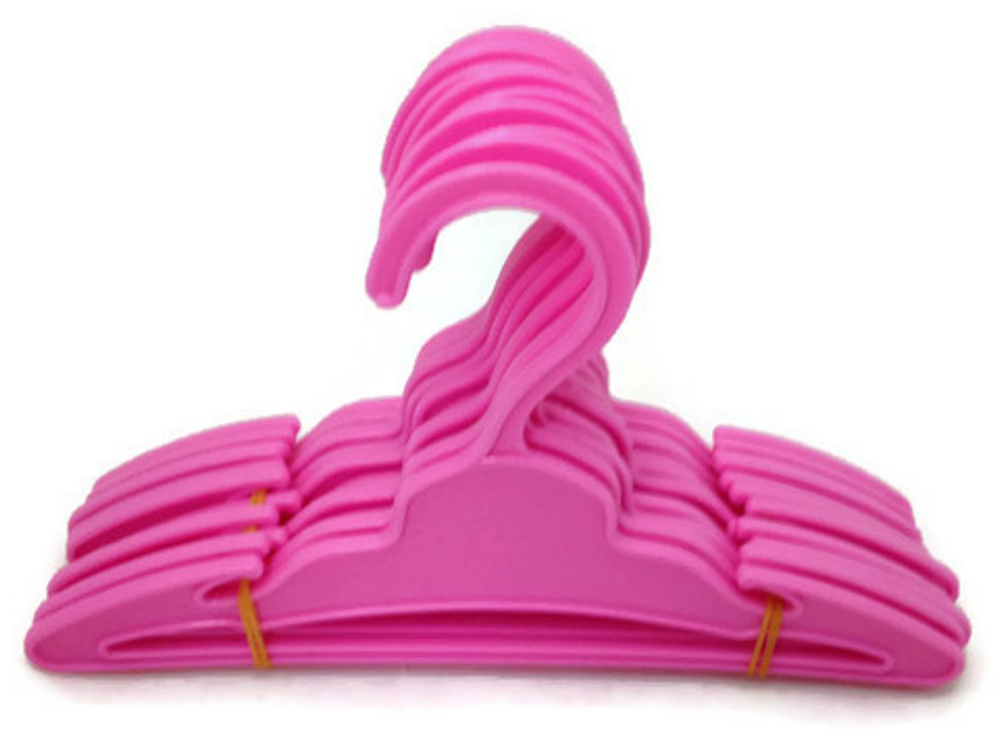 12 Pink Hangers with Slit (1 Dozen) for 18 inch Doll Clothes Girl Accessories