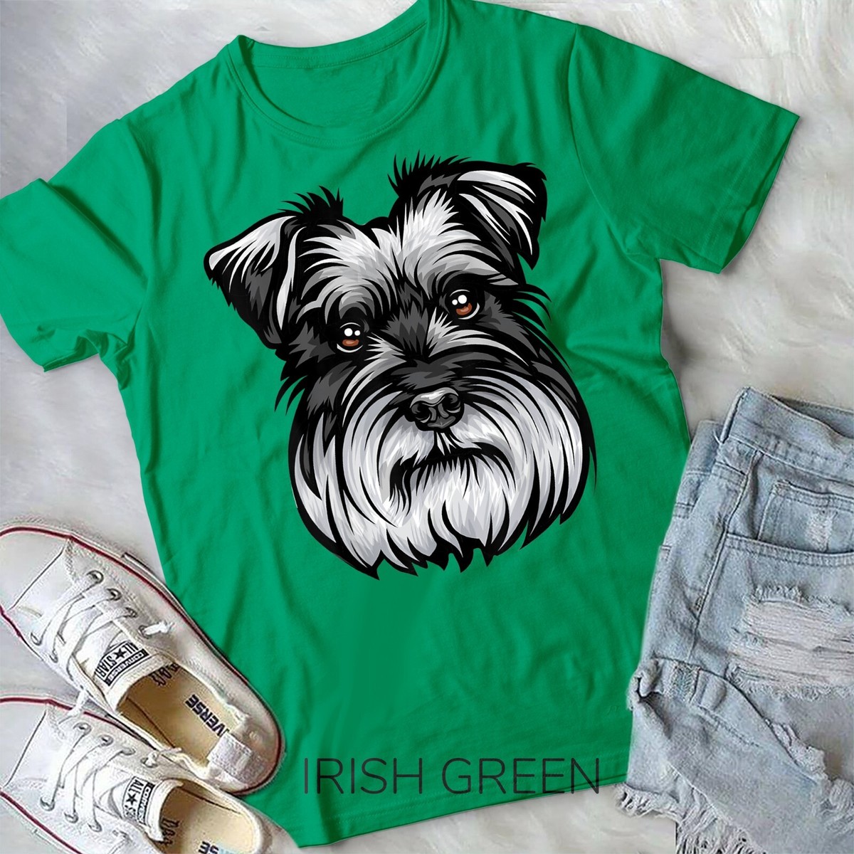 Schnauzer Dogs Funny Schnauzer Shirts Cool Schnauzer Dog Face T