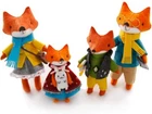 Fox Families Felt DIY Doll Handmade Sewing Cloth Craft Toys DIY Felt kit Gift