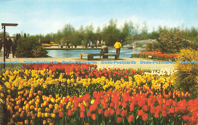 R577537 Springfields Spalding Blick Richtung See im ausgedehnten Spring Showgarten