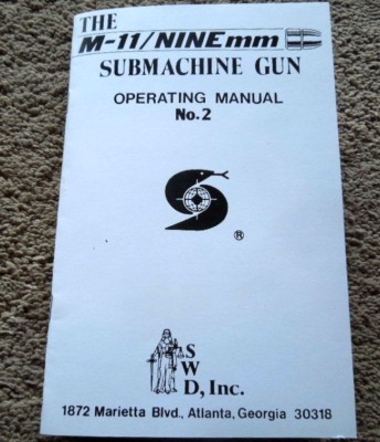 Mac,  9mm, M-11/9mm Sub Machine Gun Operating Manual #2 SWD Cobray  24Pages NEW 