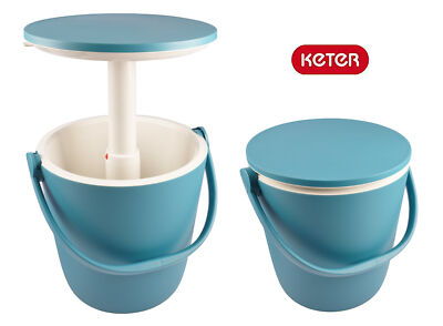 Keter Coolbar Eimer Ocean Kühlfach Beistelltisch Tragbar Kühlbox Cocktailtisch
