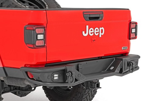 Rough Country 10650 Rear Black Full Width Tubular Bumper For Jeep 