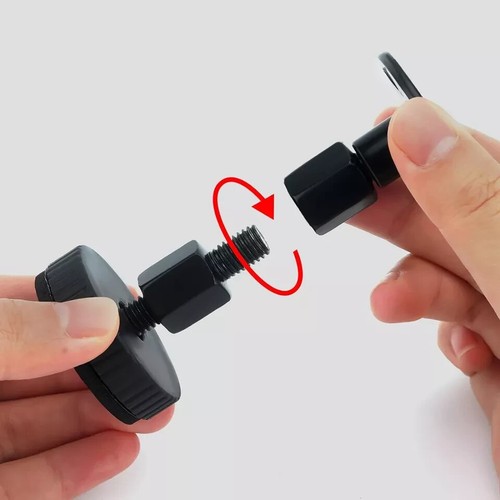 4PCS Headboard Stoppers, Black Adjustable Bed Frame Anti-Shake Tool, for Wall, - Picture 3 of 4