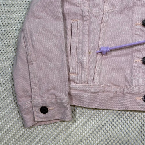 Levi's Premium Denim Trucker Jacket Pink Jean Jacket Classic Fit Womens M - Picture 4 of 7